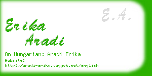 erika aradi business card